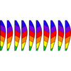 22 in. Hot Air Balloon - Chevron Rainbow