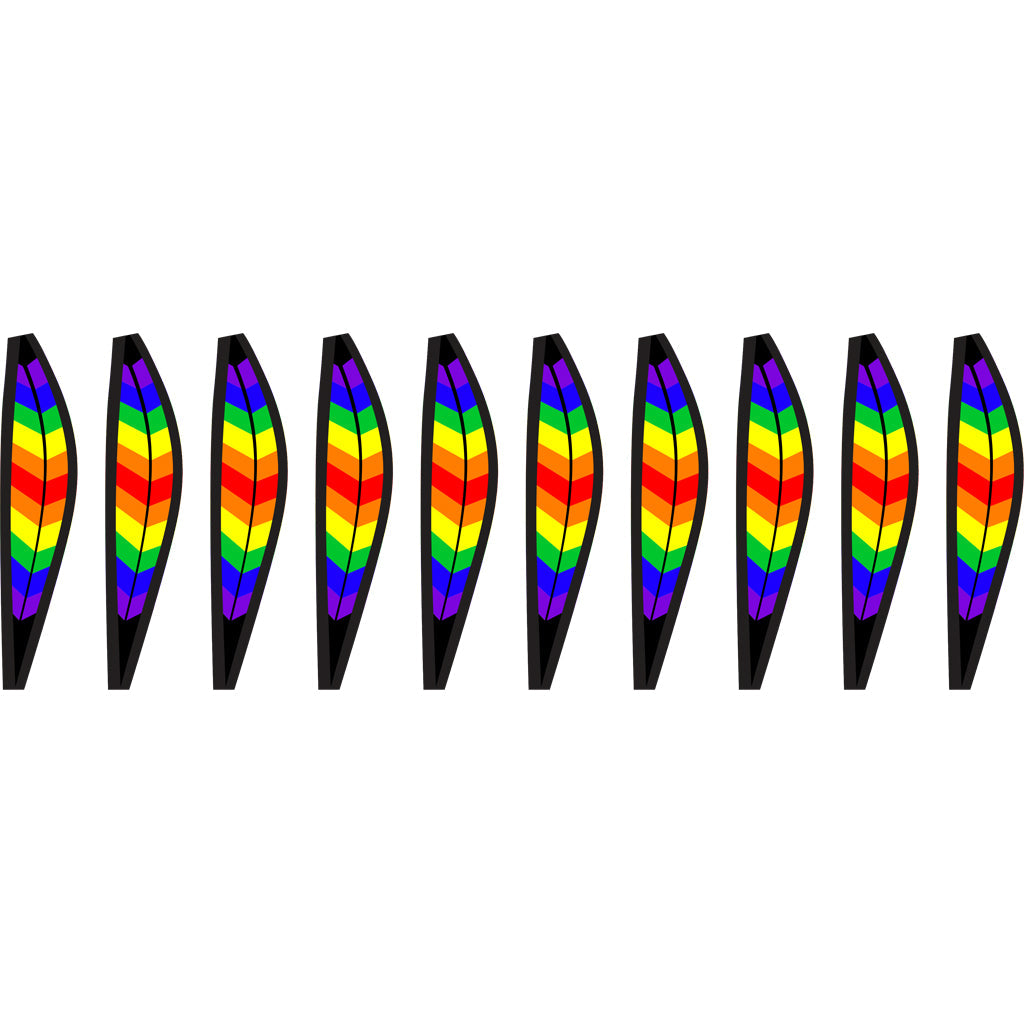 12 in. Hot Air Balloon - Double Rainbow Chevron