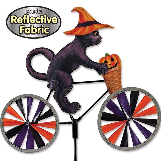 20 in. Bike Spinner - Halloween Cat with Reflective Wheels