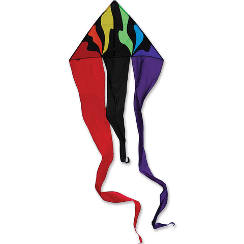56 in. Flo-tail Delta Kite - Rainbow
