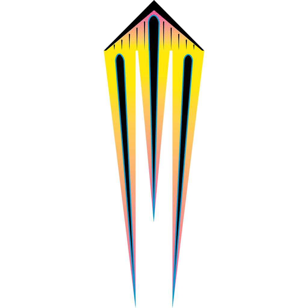 46 in. Flo-Train Delta Kite - Mango Shock (Single Kite)