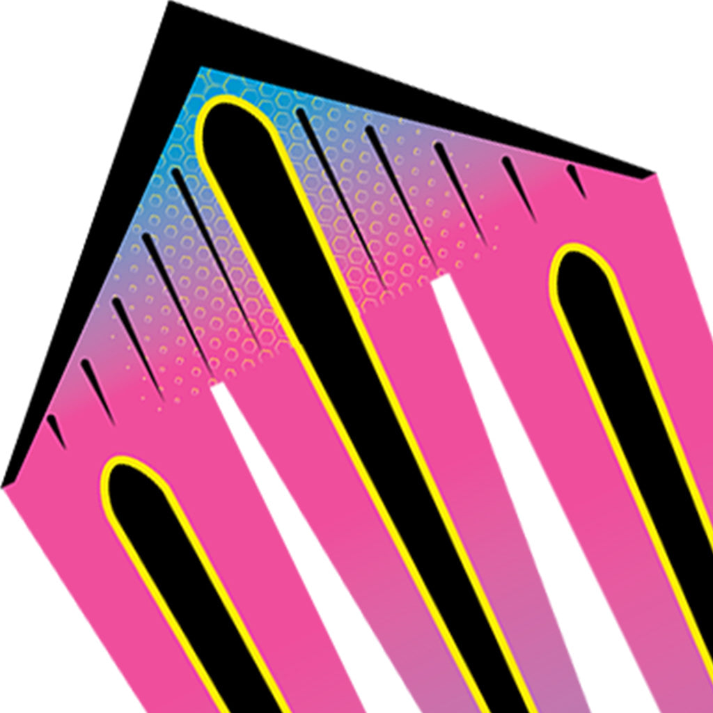 46 in. Flo-Train Delta Kite - Raspberry Shock (Single Kite)