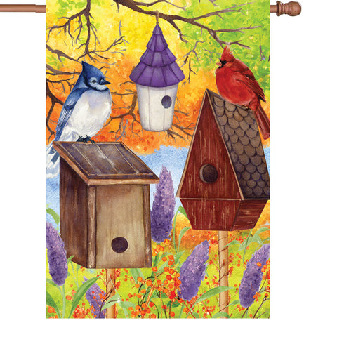 28 in. Flag - Fall Bird Gathering