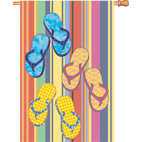 28 in. Flag - Espadrille Flip Flops