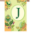 28 in. Spring Monogram Flag - J
