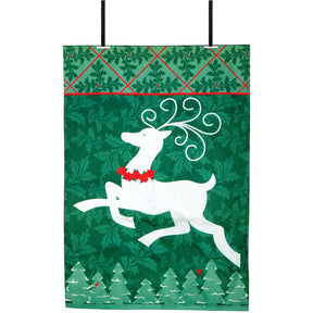 28 in. Flag - Joy Reindeer (Fiber Optics)