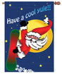 28 in. Flag - Snowboarding Santa