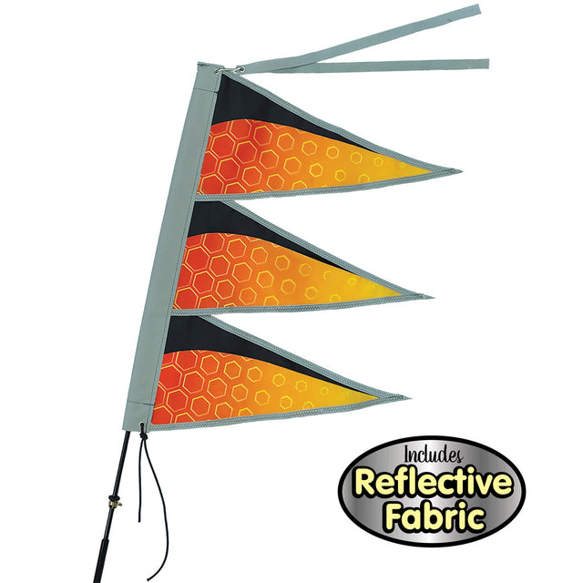 Tri-Stack Bike Flag - Hot Tech