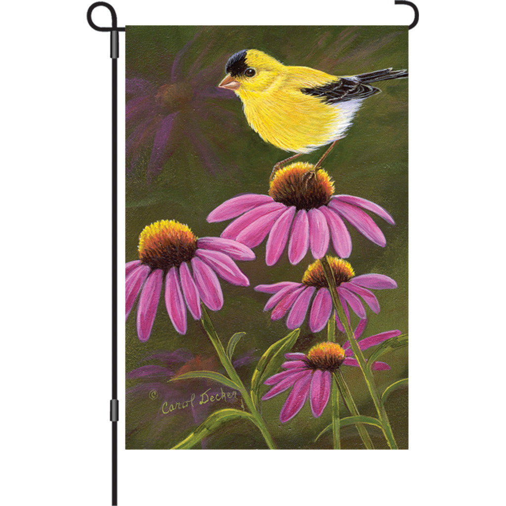 12 in. Flag - Goldfinch On Cone