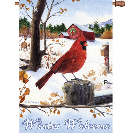 28 in. Flag - Cardinal Morning