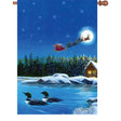 28 in. Flag - Christmas Loons