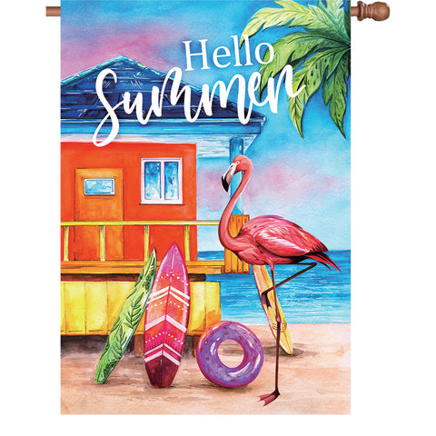 28 in. Flag - Flamingo Beach