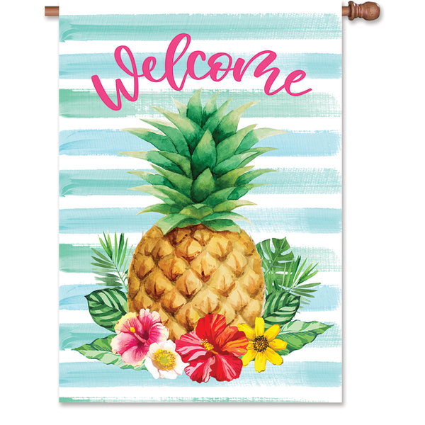 28 in. Flag - Hibiscus Pineapple
