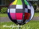 15 in. Ball Spinner - Rainbow Checkerboard