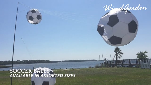 27 in. Rainbow Soccer Ball  Wind Spinner