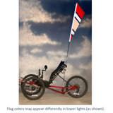 SoundWinds Reflective Fanion Recumbent Bike Flag - Red