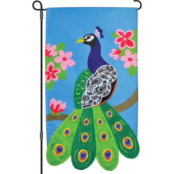 13 in. Enhanced Flag - Paisley Peacock