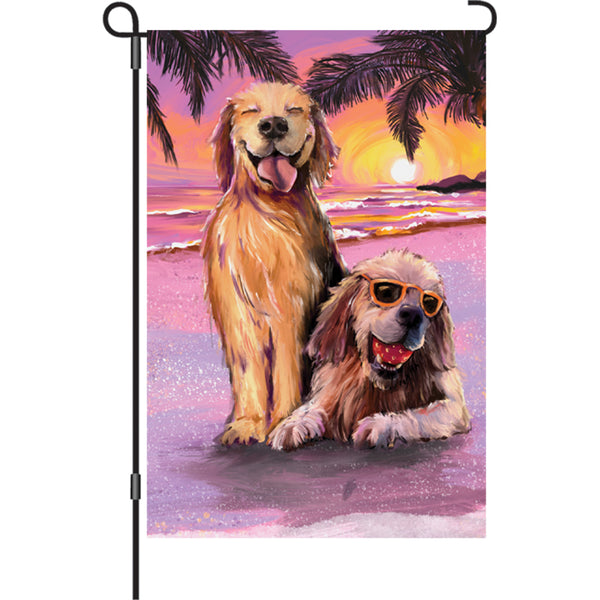 12 in. Flag - Beach Dogs